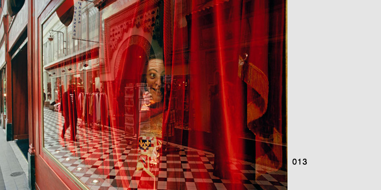 Photograph of reflections in a window in Paris